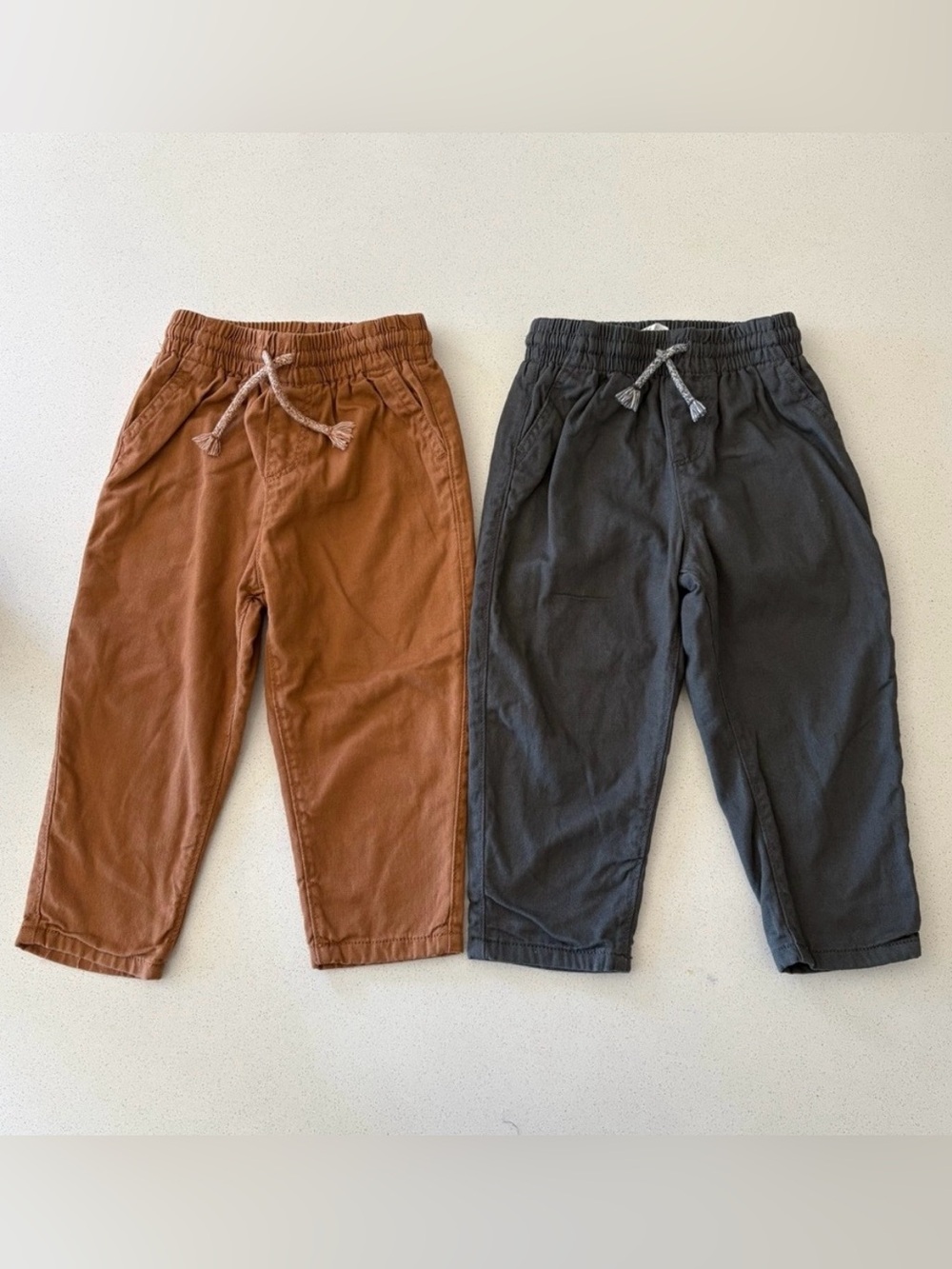 H&M Lined Jogger Pants in Gray Brown Size 18M